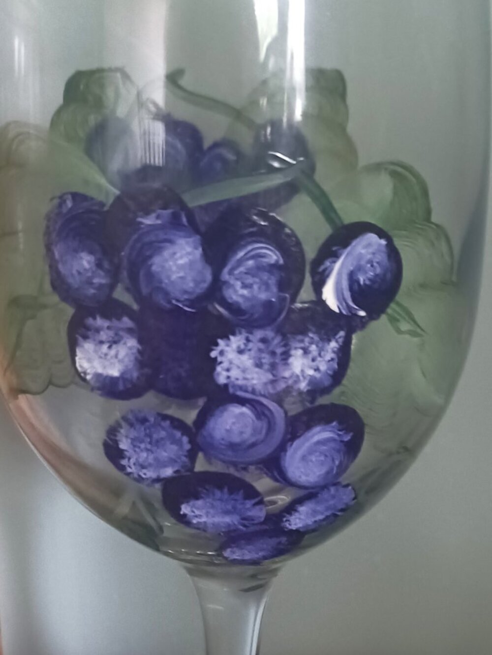 Pair of Hand-Painted Wine Glasses (or all 4) - Picture 3 of 7